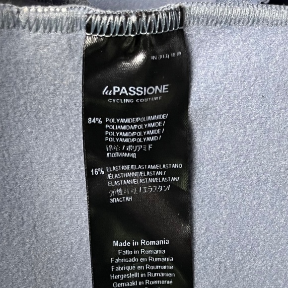 La Passione Full Zip Cycling Jacket Size Small Gray Fall \ Winter - Picture 6 of 8